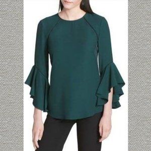 Calvin Klein flare sleeve blouse